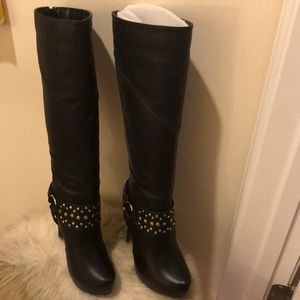 Black long boots